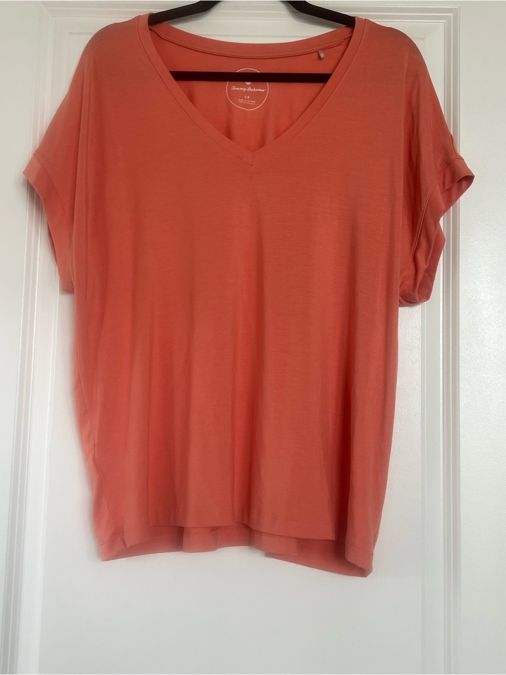 Tommy Bahama Coral V-Neck Short Sleeve Tee